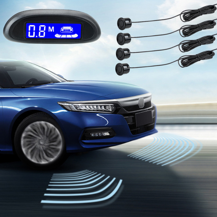 Autó Megfordítása Radar Parkolóérzékelő Rendszer 12 V Dc Lcd Autók Parkolóérzékelő Hangjelző Detektorrendszer Autó Automatikus Parktronika
