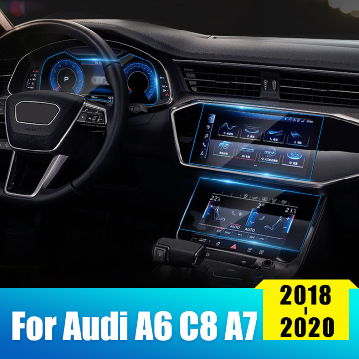 Autó Edzett Üvegfilm Az Audi A6 C8 A7 A7 2018 2019 2020 Car Gps Navigációs Képernyő Dashboard Monitor Film Matrica Kiegészítők