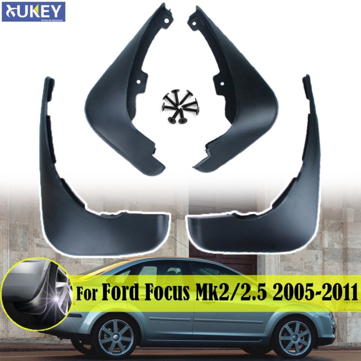 Fit Ford Focus 2 Mk2 Mk2.5 Szalon Szedán 2005-2011 Mudflaps Mudflaps Sud Flap Splash Őrök Első Hátsó Sárvédő 2006 2007 2008 2009 2010 2010