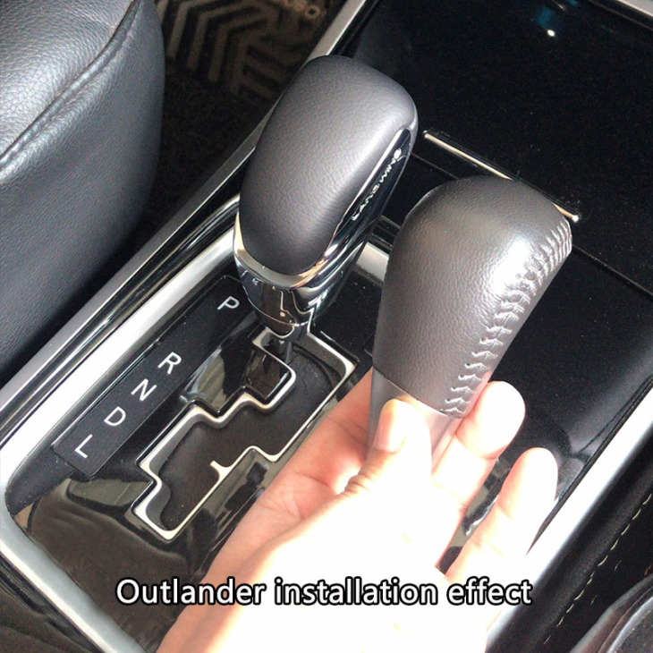 Új Automatikus Autós Fogaskerék -Váltó Gombkar -Kar Fej Sebességváltó Fogantyúk A Mitsubishi Outlander Ex L200 Valódi Bőrkar Feje