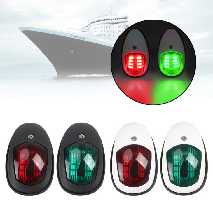 Jel Figyelmeztető Lámpa 2Pc/Set Led Navigációs Lámpa Tengeri Csónakja Yacht Truck Trailer Van Lorry Starboard Port Side Market Light