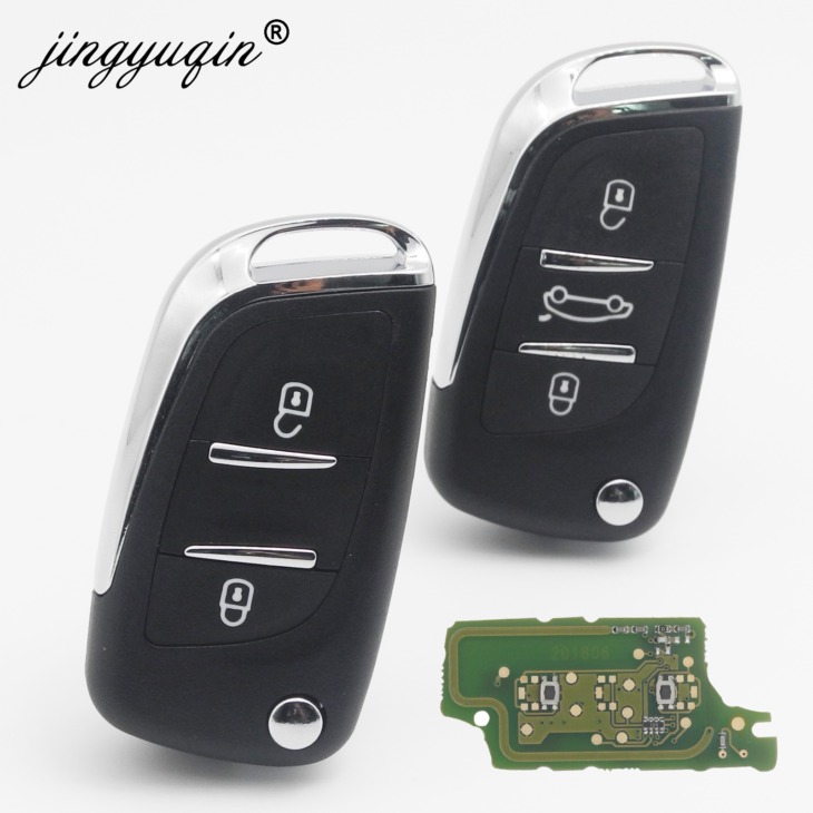 Jingyuqin 433Mhz Ask/Fsk Módosított Flip Remote Car Key Citroen Picasso C2 C3 C4 C5 C6 C8 C8 Ce0536 Va2/Hu83 Pcf7961 2/3 Btn Key Key