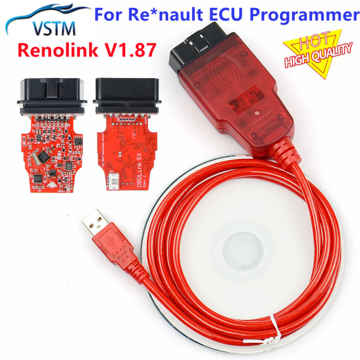 2021 Új V1.87 Renolink Obd2 Diagnosztikai Interfész A Re*/Nault/D*Acida Járművek Ecu Programozói Légzsák/Kulcskódolás Multifunkció