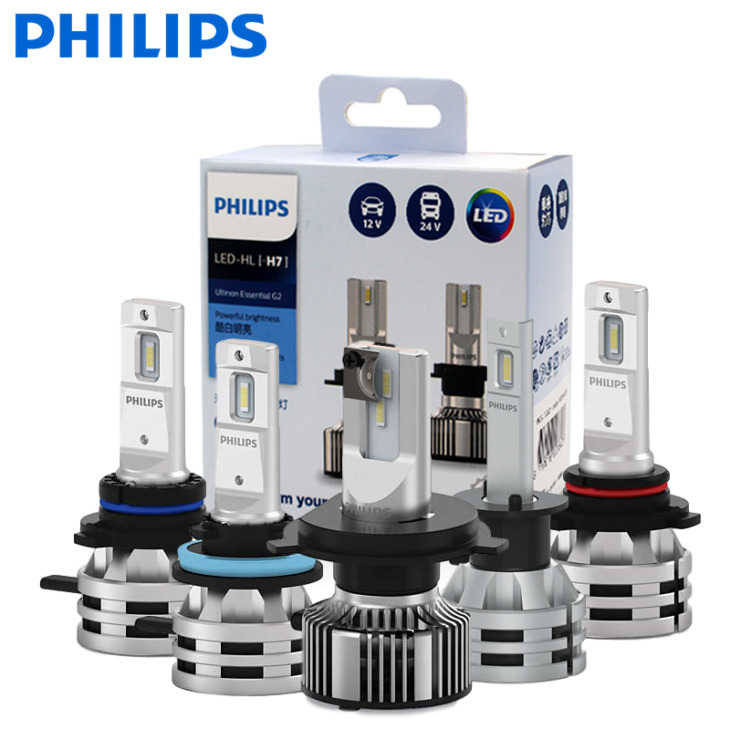 2Pcs Philips Ultinon Essential G2 Led H1 H4 H7 H8 H11 H16 Hb3 Hb4 H1R2 9003 9005 9006 9012 6500K Autó Fényszóró Ködlámpák