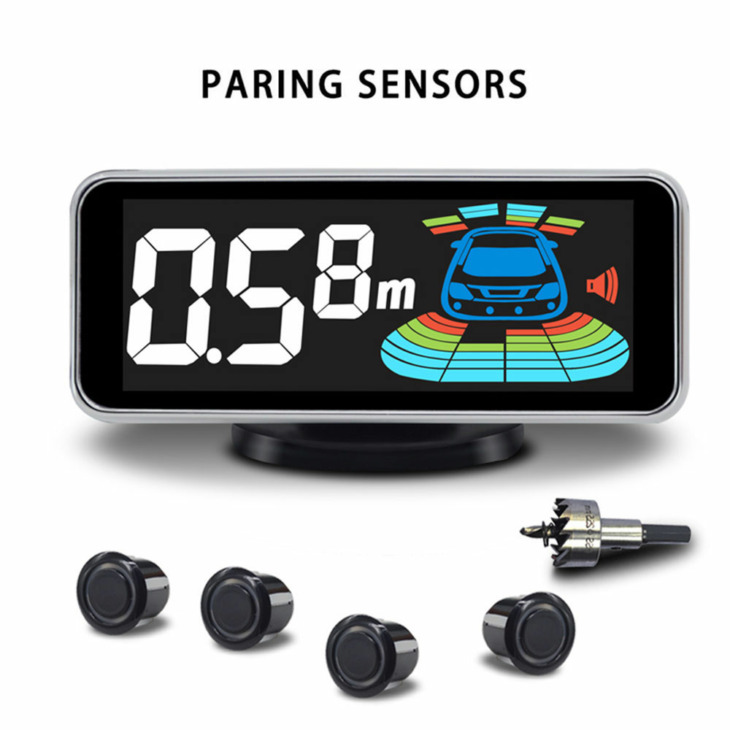 8 Autószonda Parkoló Elektromágneses Érzékelő Mozgás Háttérvilágítás Autó Elektronika Automatikus Vak Foltdetektor Készlet Hangjelző