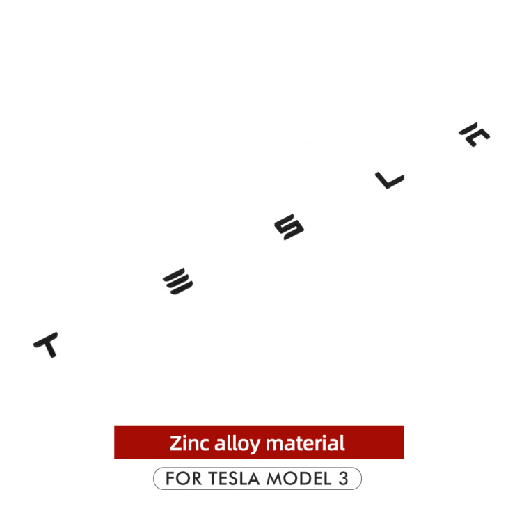 Car 3D Fémmatrica A Tesla Logó Levélhez 3 X Farokcímke A Tesla Modellhez S Három Y Autó Hátsó Csomagtartó Jelvény Dekoráció
