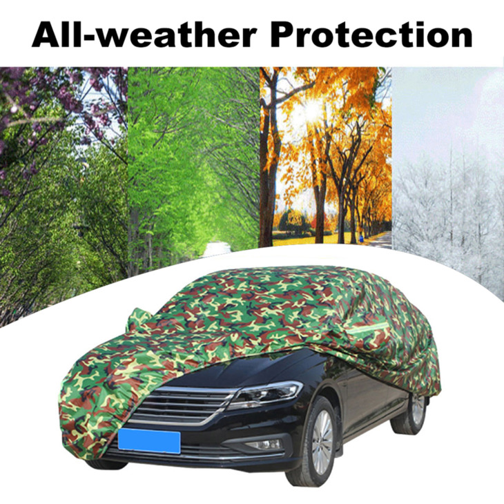 Autófedél Minden Időjárási Védelem Teljes Burkolatok Fényvisszaverődésű Álcázási Stílusú Automatikus Burkolat Fényvédő Védelme Vízálló