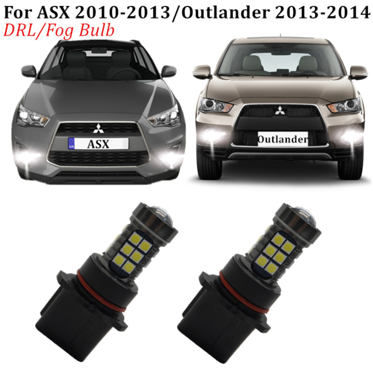 Car Drl Led -Izzók Mitsubishi Asx Outlander Phev Mirage Led Lamp Day Light P13W 3030 Autó Led -Izzók Nappali Futófény