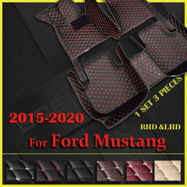 Autós Padlószőnyegek A Ford Mustang 2015 2016 2017 2018 2018 2019 2020 Egyedi Auto Foot Pads Automobile Szőnyeg Fedele
