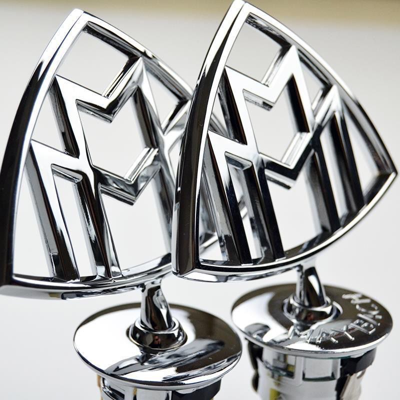 A Maybach Logó Autó Elülső 3D-S Állt Fém Emblémájához Auto Hood Hátsó Jelvény A Mercedes-Benzhez Maybach C E S Osztály S400 S500 S600