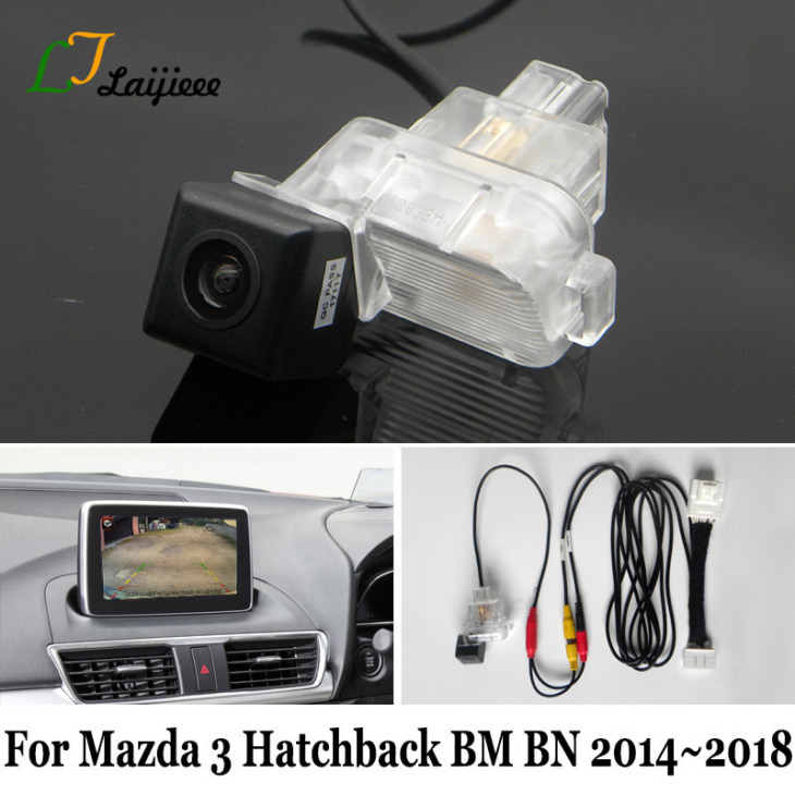 Mazda 3 Mazda3 Ferdehátú Bm Bn 2014 2015 2016 2017 2018 Oem Képernyő Kompatibilis Hd Visszapillantó Biztonsági Mentés Hátrameneti Kamera Diy