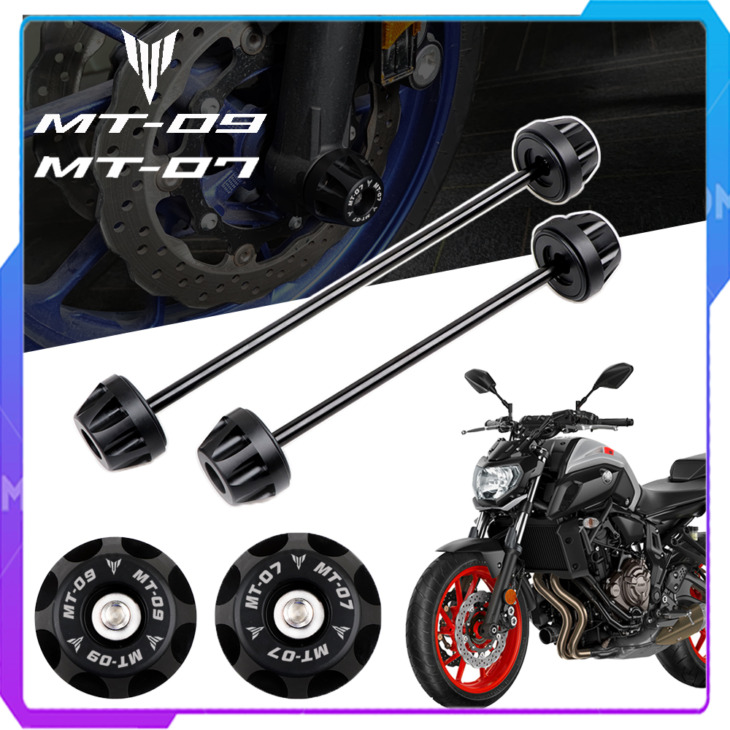 Első Hátsó Kerék Villák Csúszka Védelmezője A Yamaha Mt-07 Mt07 Mt 07 Fz-07 Fz07 2014-2021 Mt-09 Motorkerékpár-Kiegészítők Ütköző Tengelye