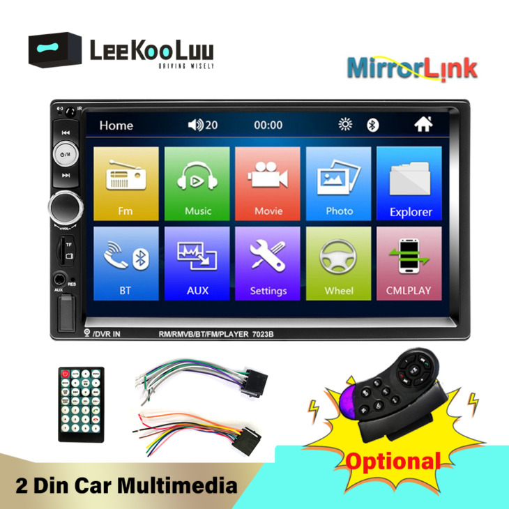 Leekooluu 2 Din Autó Rádió 2Din Autoradio Autó Sztereo Bluetooth Fm Rádió Audio Aux Usb Sd Android Tükrözi Multimédia Lejátszó