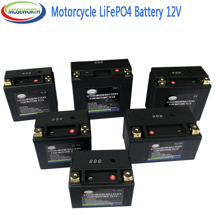 Motorkerékpár Akkumulátor 12V Lifepo4 Lítium -Foszfát -Ion Bms Feszültségvédelemmel A Bmw, Halley, Augusta, Ktm, Honda, Suzuki, Yamaha Számára