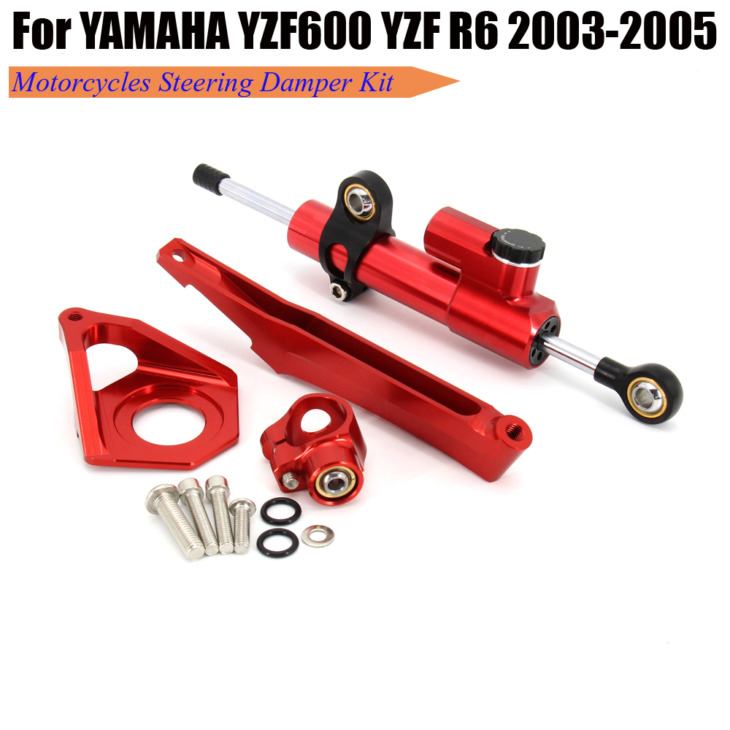 Motorkerékpárok Kormánya Stabilizálja A Lengéscsillapító Tartókészletet A Yamaha Yzf600 Yzf R6 2003 2004 2005 -Hez
