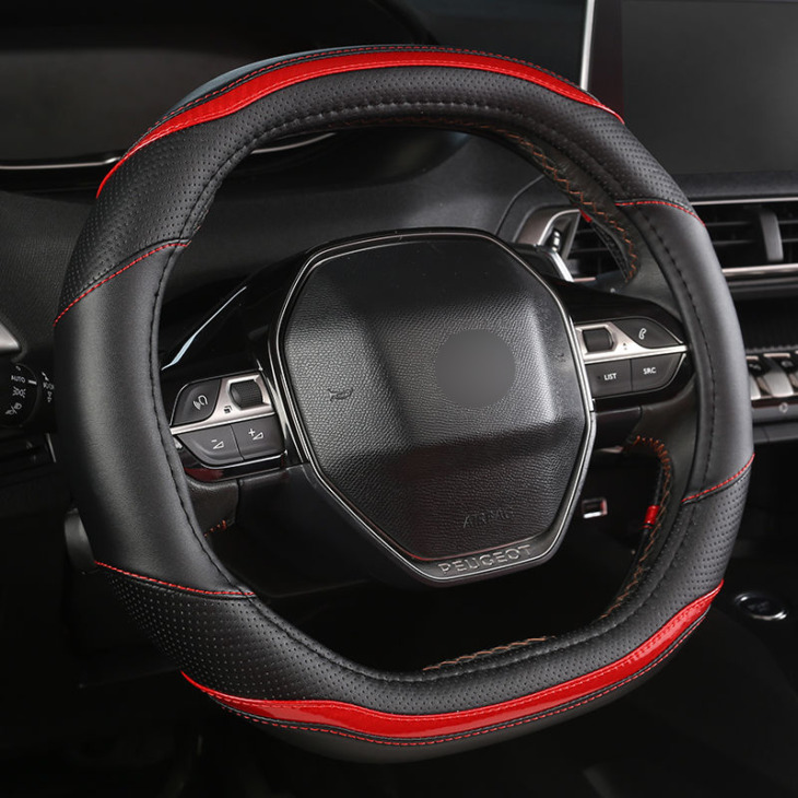 Új 5 Színű Autó-Stílusú Sport Auto Kormánykerék Borítja A Csúszásgátló 100% Mikroszálú Bőr A Peugeot 3008 4008 5008