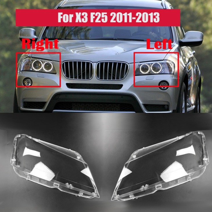 -Bmw X3 F25 2011 2012 2013 Autó Fényszóró Fedele Tiszta Lencse Fényszóró Lámpaernyőhéj