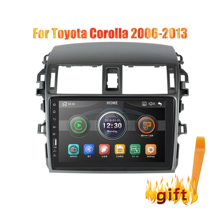 1/2Din 9 Hüvelykes Autó Rádiómirrorlink Android Bluetooth Car Multimedia Mp5 Lejátszó A Toyot Arius Corolla 2008 2010 2012 2012 2012