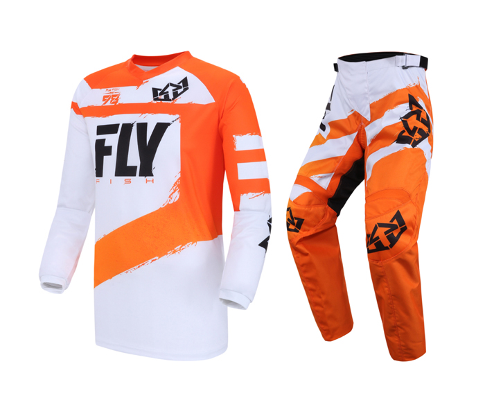 2019 Fly Fish Mx Jersey Pant Combo Motorkerékpár Atv Bmx Mtb Dh Dirt Bike Motorkerékpár Enduro Racing Ringing Men'S Blue Gear Készlet