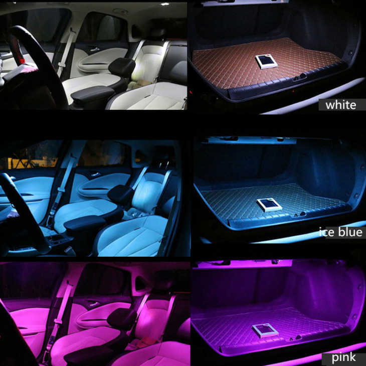 6Db Hiba Ingyenes Fehér Belső Led-Es Fénycsomagkészlet A Mazda Cx-3 Cx3 Tartozékokhoz Beltéri Lámpák Ice Blue 12 V