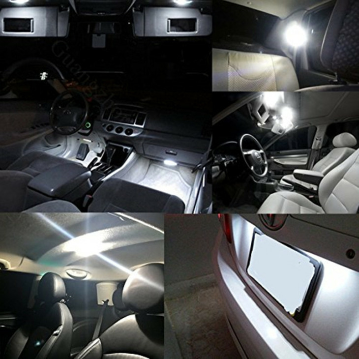 6Db Hiba Ingyenes Fehér Belső Led-Es Fénycsomagkészlet A Mazda Cx-3 Cx3 Tartozékokhoz Beltéri Lámpák Ice Blue 12 V