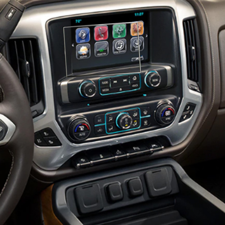 8 Hüvelyk Hüvelykes Navigációs Üvegvédő Film Chevy Silverado 1500 2500Hd Chevrolet Colorado 2015-2019 Autó Belső Kiegészítőkhöz