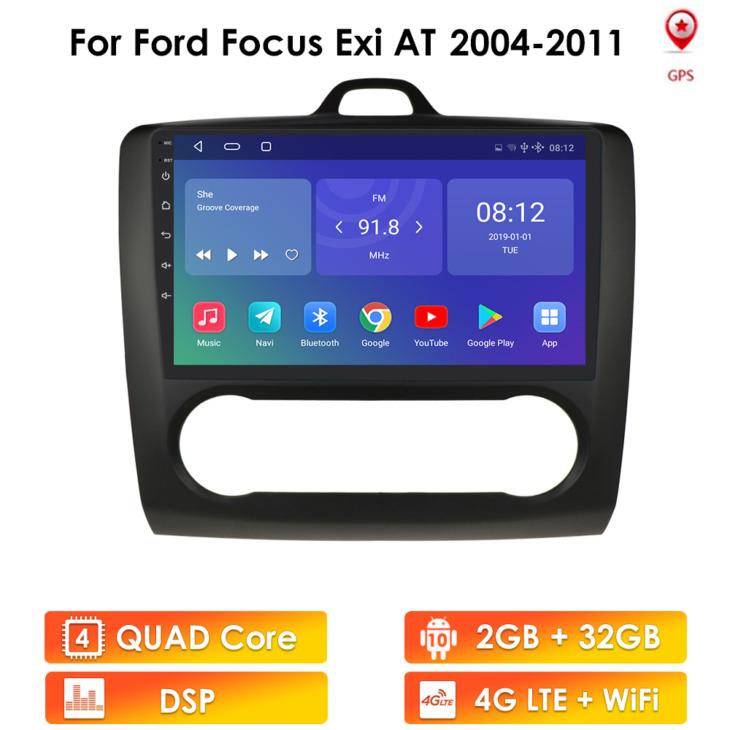 Android 10 Autó Rádiójátékos A Ford Focus Exi-Hez Az Mk2 2 3 2004-2011 Multimédiás Autó Sztereo Lejátszó Gps Navigáció 2 Din 4G Lte