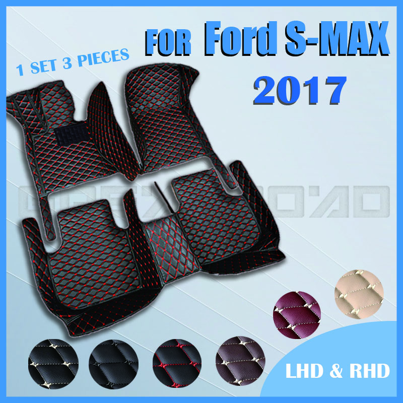 Autós Padlószőnyegek A Ford S-Max 2017-Es Egyedi Auto Lábbeli Padok Autó Szőnyegfedeléhez