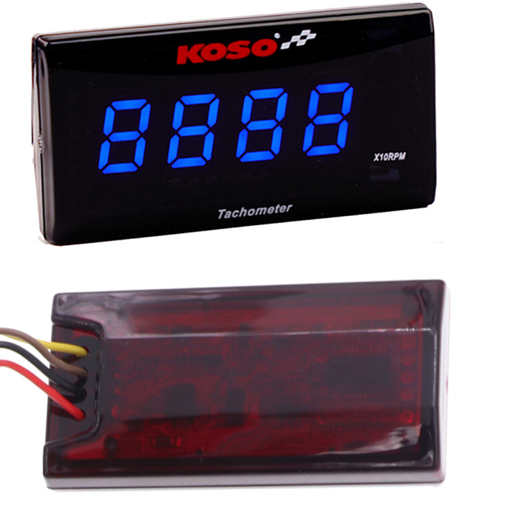 Digital Square Koso Mini Rpm Tacho Hour Meter Lcd Display Motor