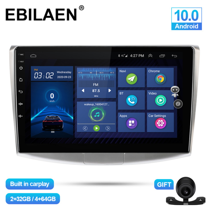 Ebilaen Car Multimedia Player A Vw Volkswagen Passat B7 B6 Cc 2Din Android 10.0 Autoradio Gps Navigáció Dvr Kamera Sztereó