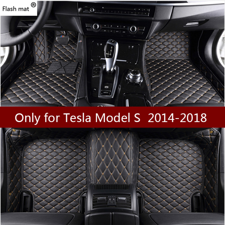 Flash Szőnyegbőr Autó Padlószőnyegek A Tesla Model S 2014 2015 2016 2016 2017 2018 Egyedi Lábpárnák Autó Szőnyege Autó Burkolatok