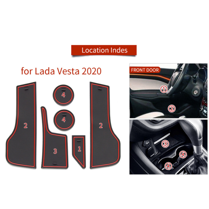 Smabee Csúszásgátló Kapu Slot Csésze Szőnyeg Lada Vesta 2020 Sw Cross Cvt Szedán Ajtó Groove Nem Csúszás Párna Kiegészítők Kupa Tartók