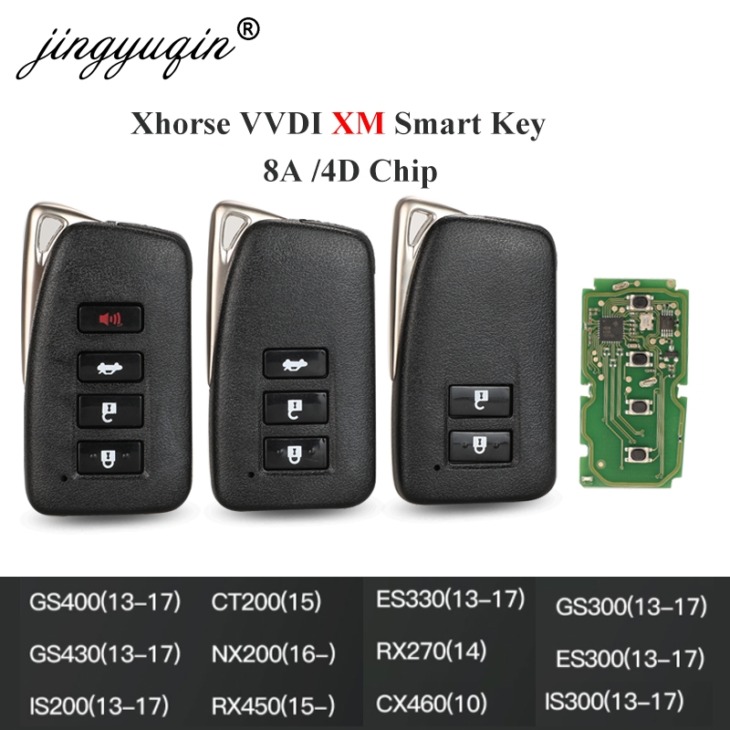 Jingyuqin Vvdi Xm Intelligens Univerzális Távirányító Kulcs Pcb -Vel A Lexus Nx Gs Rx -Hez, Es Gx Lx Fit Key Tool Plus Max Vvdi2 Vvdi Mini Újrafelhasználás