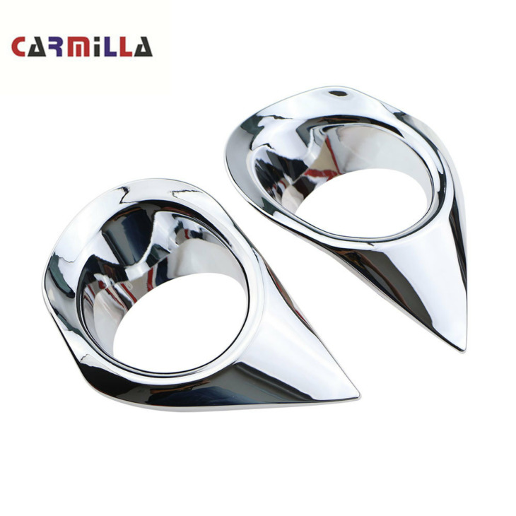 Carmilla 2Pcs/Beállított Autó Stílusú Króm Elülső Bal Jobb Köd Lámpa Lámpa Keret Burkolat Dekoráció Peugeot 2008 2014-2019