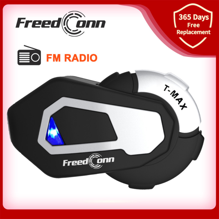 Freedconn T-Max Motorcycle Sisakcsoport Intercom Bluetooth Headset 6 Riders 1000M Interphone