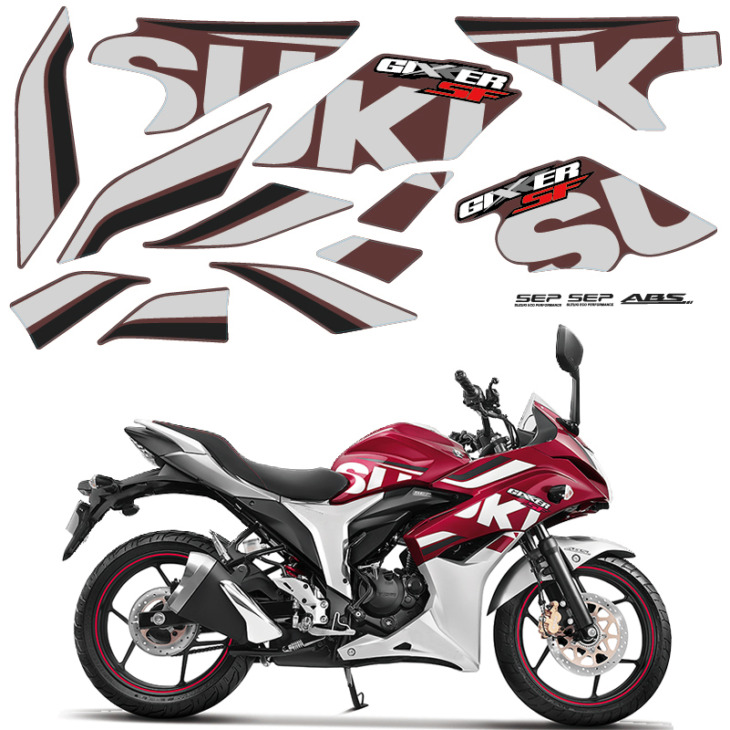 2020 Új Motorkerékpár -Matricák Tartálypad Full Body Racing Matcals Kiegészítők A Suzuki Gixxer Sf 150 Abs Gixxer155 Kék Piros Fekete Számára