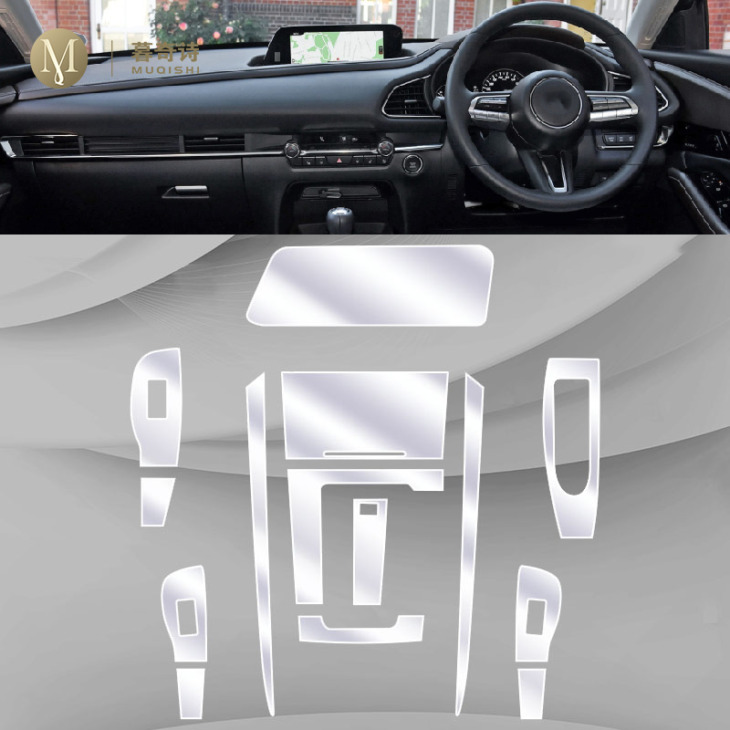 A Mazda Cx-30 2020 2021-Hez A Car Belső Központ Konzol Átlátszó Tpu Védő Film