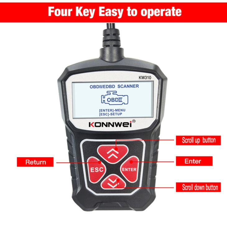 Konnwei Kw310 Universal Car Scanner Professional Automotive Code Reader Diagnostic Scan Tool