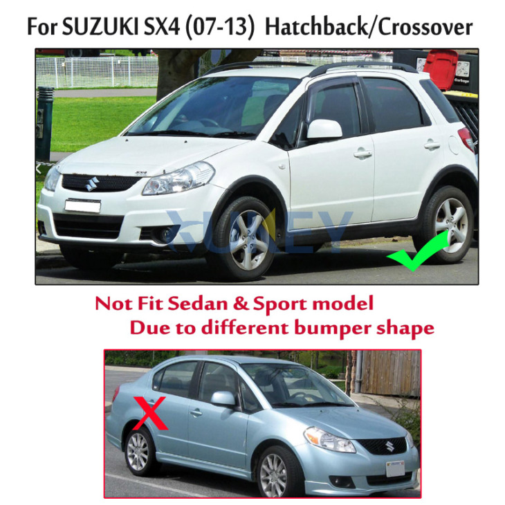 Autós Sár Szárnyak A Suzuki Sx4 2007-2013 Ferdehátú És Crossover Iszapfestékek Splash Őrök Sárlap Sárvédők 2008 2009 2012 2012 2012