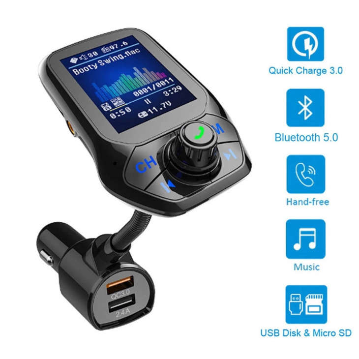 Fm Adó Handfree Bluetooth Car Kit Mp3 Lejátszó Kettős Usb Car Töltő Fm Modulátor Adó