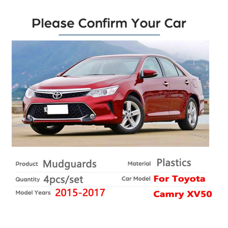 Sárvédők A Toyota Camry Xv50 2015 2016 2016 2017 Mudflaps Splash Guards Sár Szárny Xv 50 Első Hátsó Sárvédők Sárvédő Öntött Autó