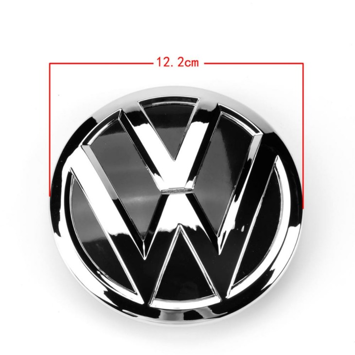 Oem 122 Mm -Es Króm Elülső Radiátor Rács Embléma 6C0 853 600 Autó Kiegészítők Jelvény Logó A Vw Volkswagen Polo 2014 -Hez