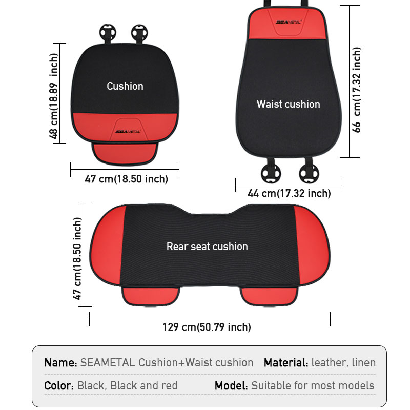 Seametal Car Ülés Burkolat Len ​​Len Len Univerzális Járműülés Párna Bacteria Anti-Bacteria Auto Seat Protector Vödör Autóipari Árukkal