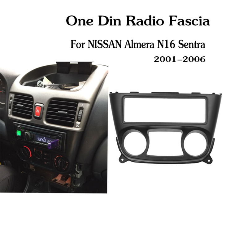 Körülbelül 1Din Keret A Nissan Almera N16 Sentra 2001-2006 Radio Fascias Dvd Stereo Panel Dash Fascia Fascia Trim Kit Face Face Face