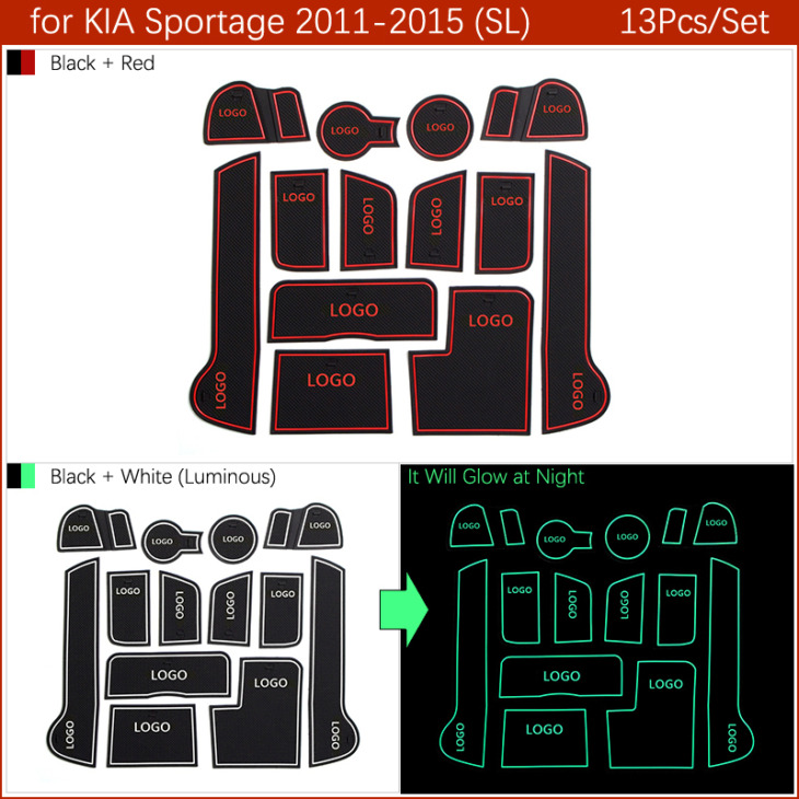 A Kia Sportage Sl 2012 2012 2013 2014 2015 2015-Ös Csúszásgátló Szőnyeg-Groove Kupa Kapu Kapu Slot Boaster Belső Autó Kiegészítők