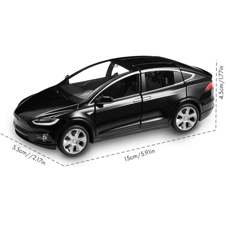Car Tesla Modell X 132 Mérleg Ötvözet Diecast Húzza Vissza Az