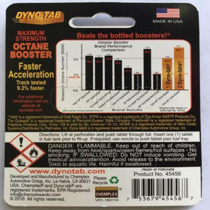 A DynoTab® Hp Ocane Booster 6TabKártya Csak A Benzinhez