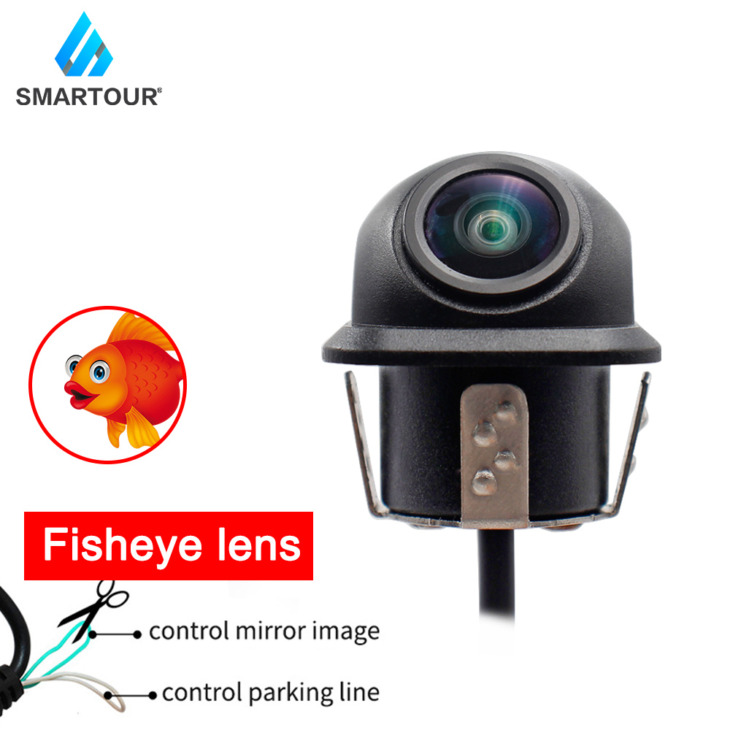 Smartour Jármű Visszapillantó Kamera Ccd Fish Eyes Éjszakai Vision Vízálló Ip67 Track Car Autó Megfordítva A Kamera Universal