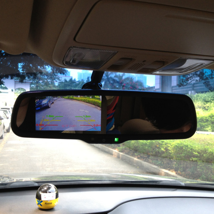 Anshilong 4.3 "Tft Lcd Visszapillantó Tükör Autó Monitor Videó Bemeneti 2Ch Egy Speciális Rögzítő Tartóval