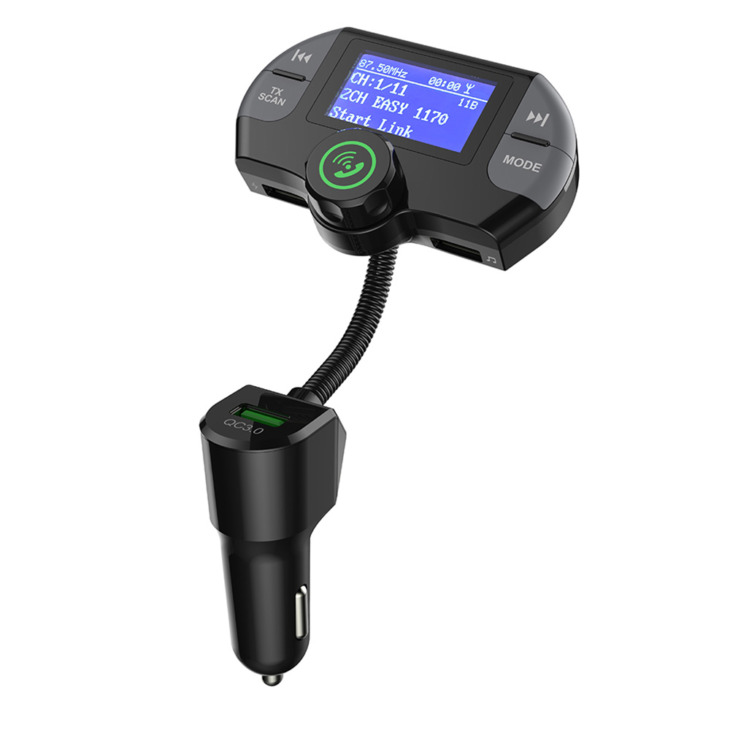 Digitális Dab Rádió Vevő Autó Dab Tuner Bluetooth 4.2 Fm Adó Aux Sztereó Zenei Qc3.0 Kettős Usb Támogatás Tf Kártya U-Disk